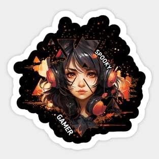 Halloween Gamer Girl Sticker